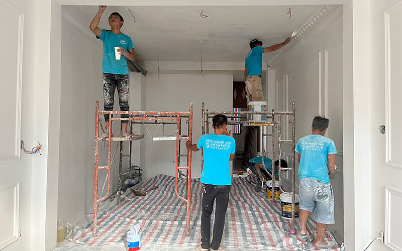 Sơn lại nhà cũ đẹp như mới