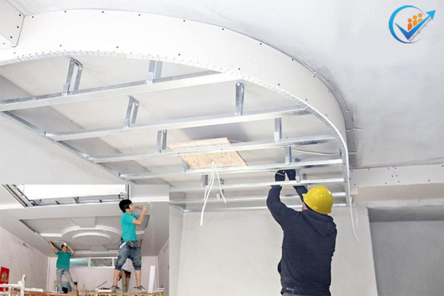 Làm trần thạch cao phòng khách